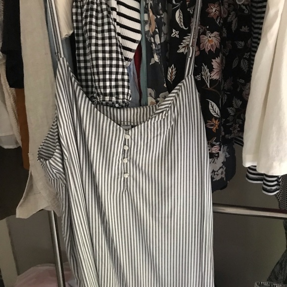 XXL Tall striped spaghetti string top NWT - Picture 2 of 3